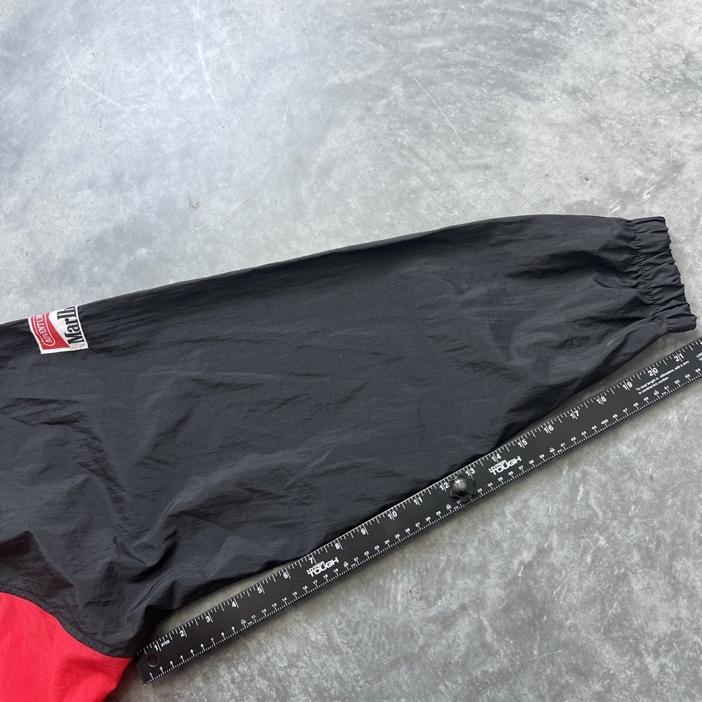 VINTAGE Marlboro Adventure Team Jacket Mens L Red Black Full Zip Windbreaker 90s - Picture 9 of 9
